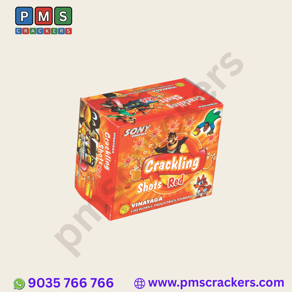 Crackling Shot Red (5 Piece) – Mini Aerial Marvels | Sony Fireworks | PMS Crackers
