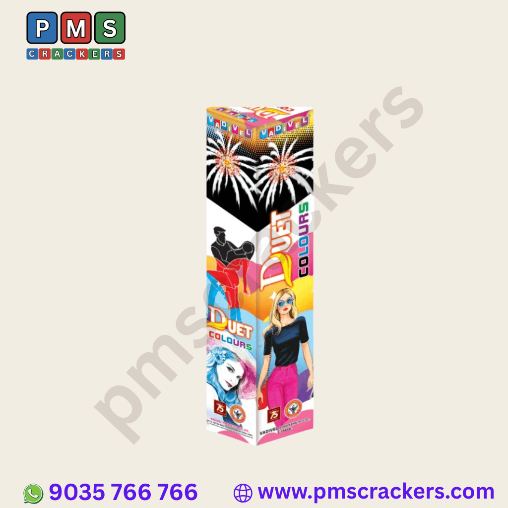 Duet Colours – Aerial Shells 4" (Single Piece) | Vadivel Fireworks | PMS Crackers