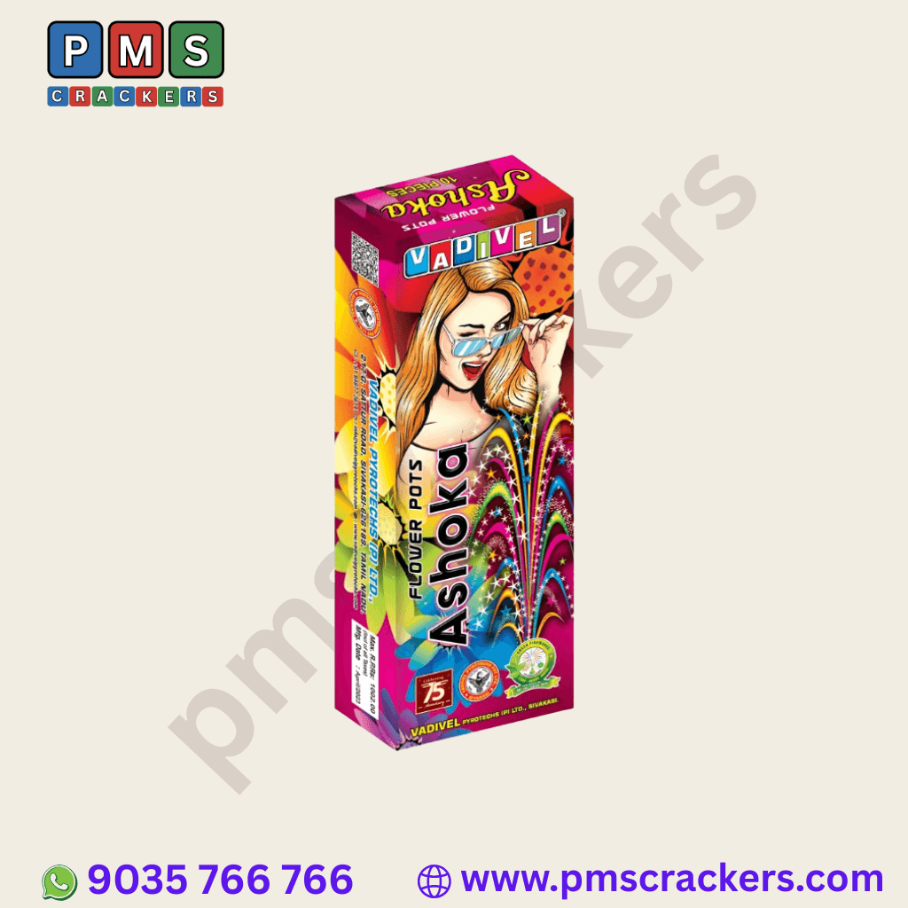 Flower Pots Ashoka – 10 Pcs Box | Vadivel Fireworks | PMS Crackers