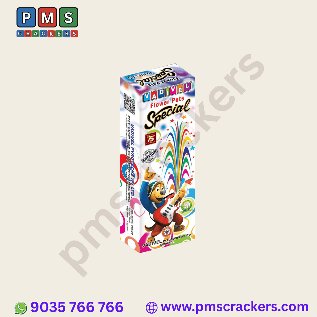 Flower Pots Special (10 Pcs/Box) | Vadivel Fireworks | PMS Crackers