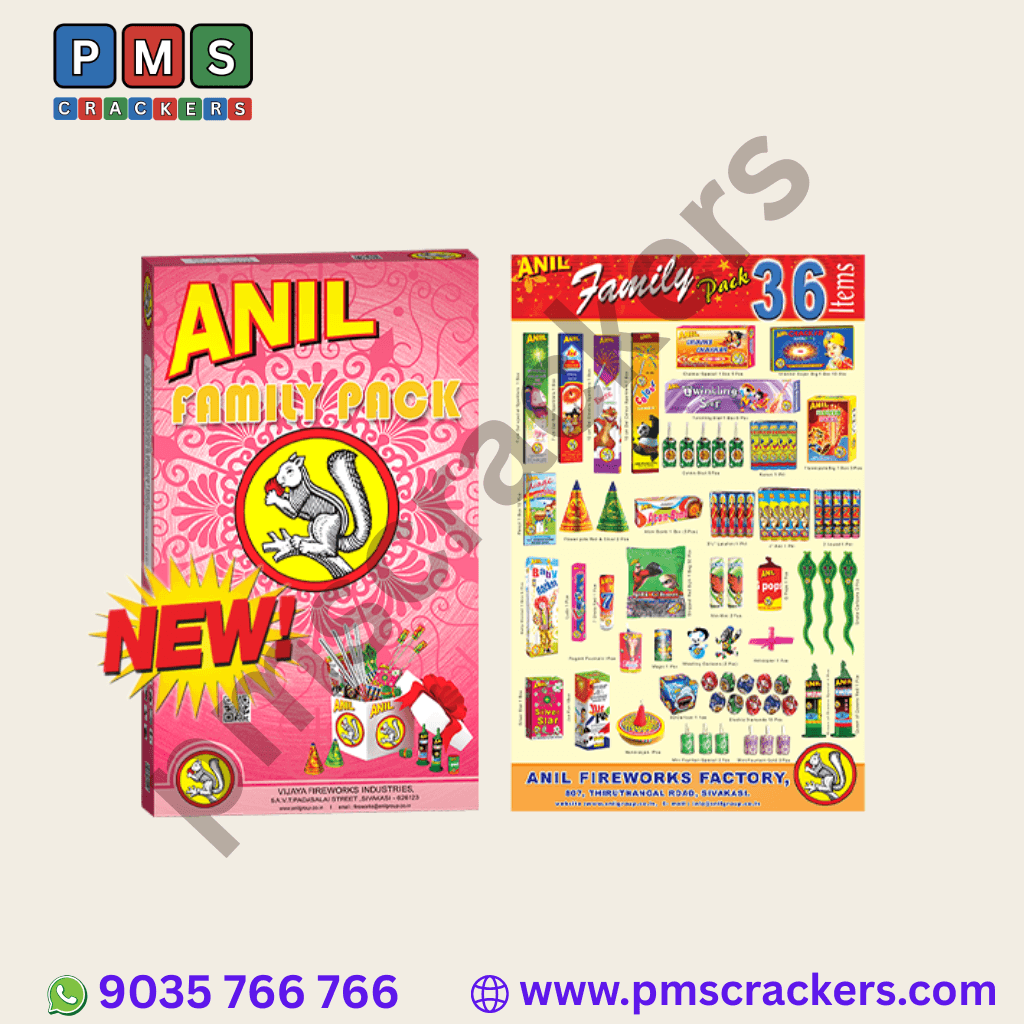 Anil Family Gift Pack – 36 Green Crackers | Eco-Friendly Diwali Fireworks