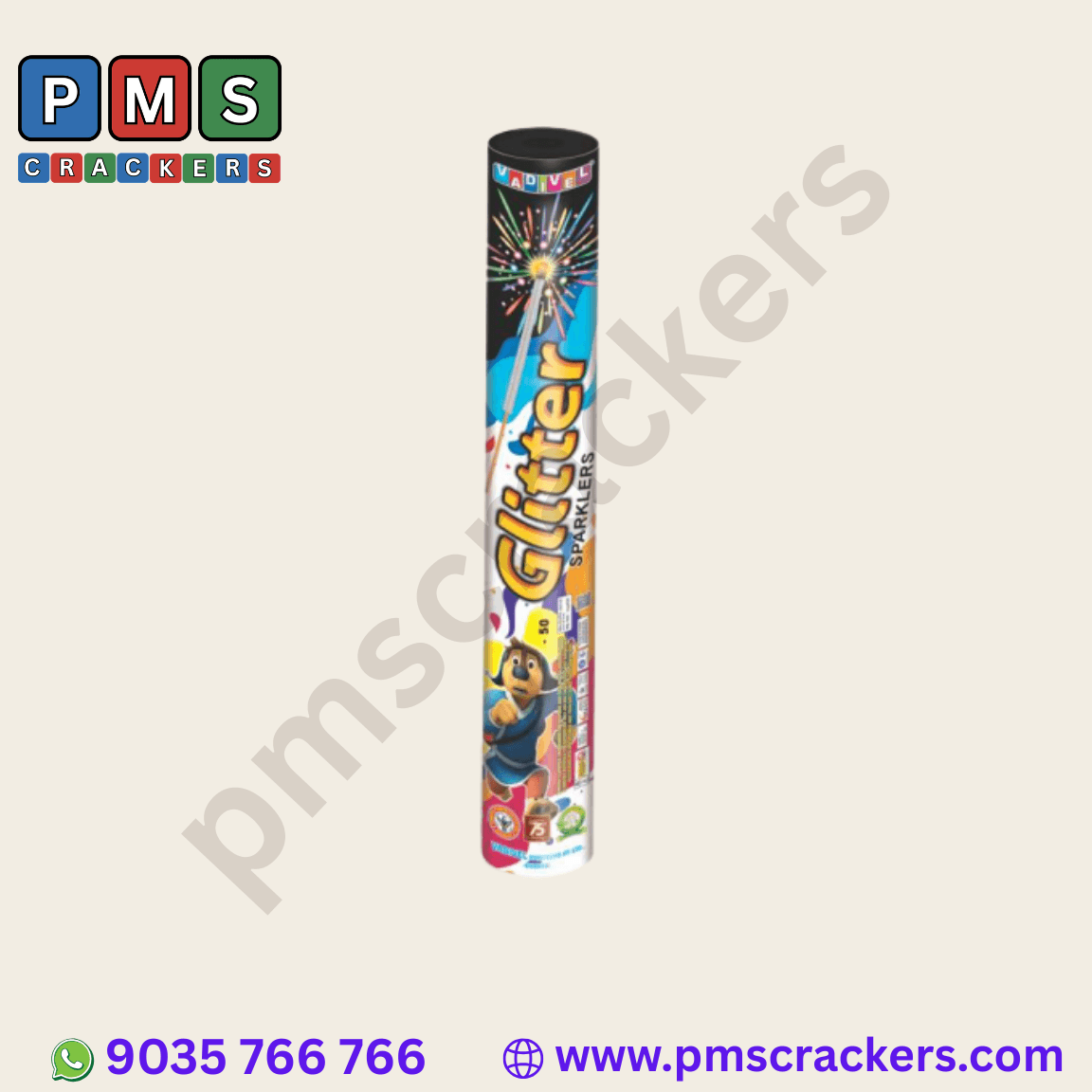 50 Cm Glittering Sparklers – 5 Pcs/Tub | Vadivel Fireworks | Vfa Sivakasi