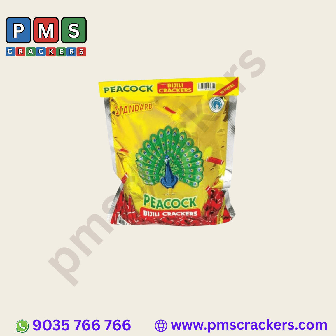 Bijili Red Crackers – 100 Pcs | Standard Fireworks Sivakasi