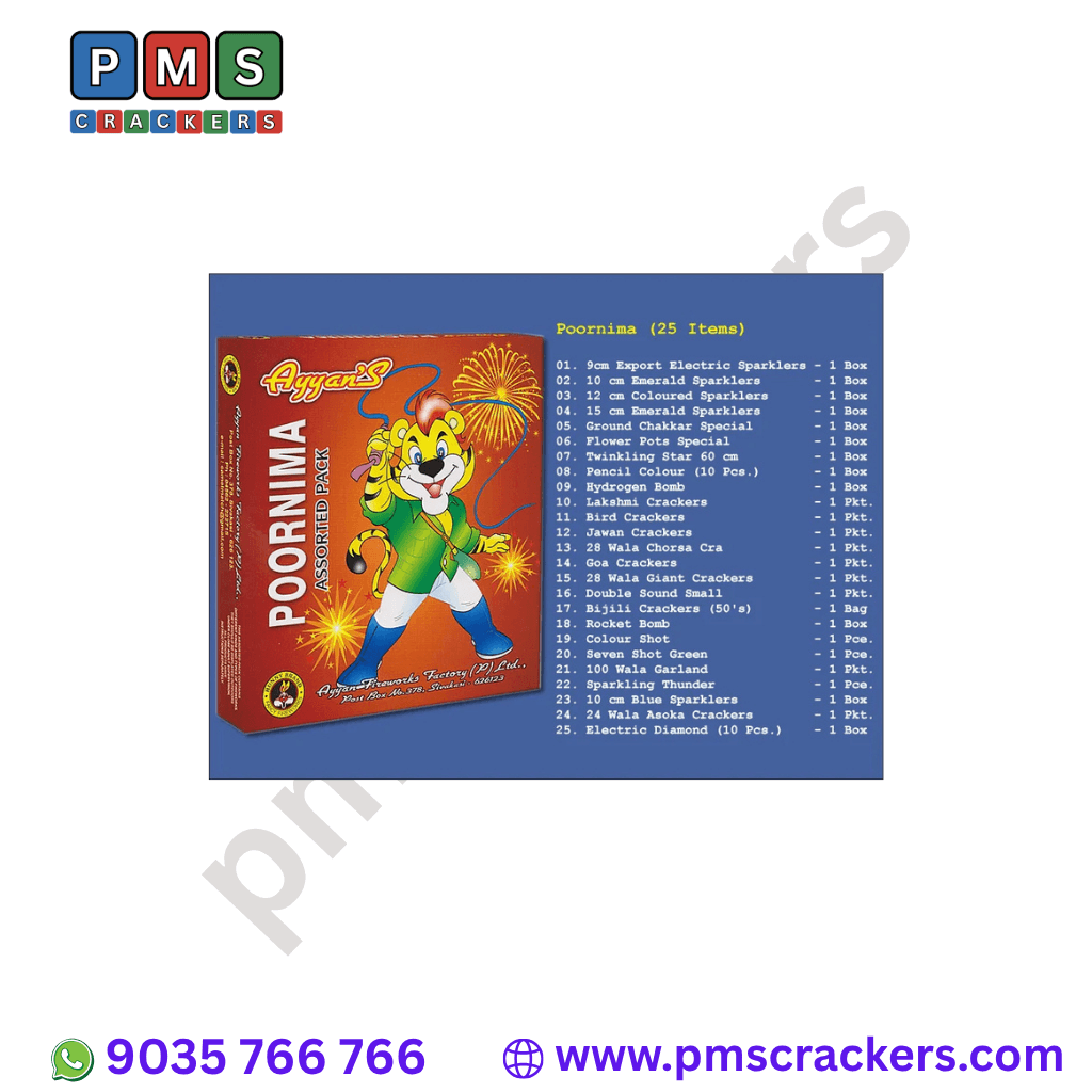 Poornima Assorted Pack – 25 Fireworks By Ayyan Fireworks