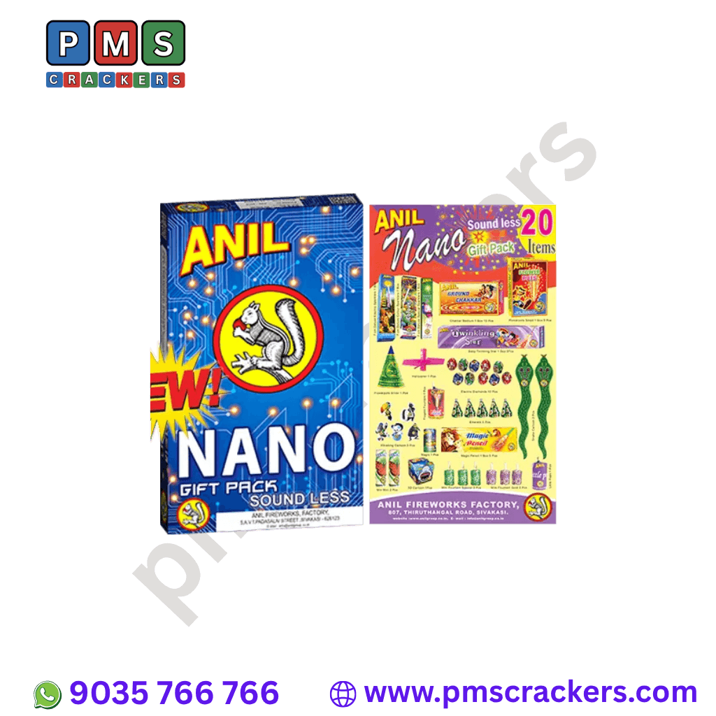 Nano Gift Pack (Soundless, Eco-Friendly) – 20 Crackers By Anil Fireworks