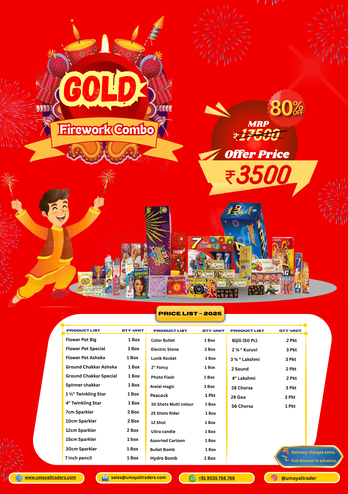 Gold Fireworks Combo